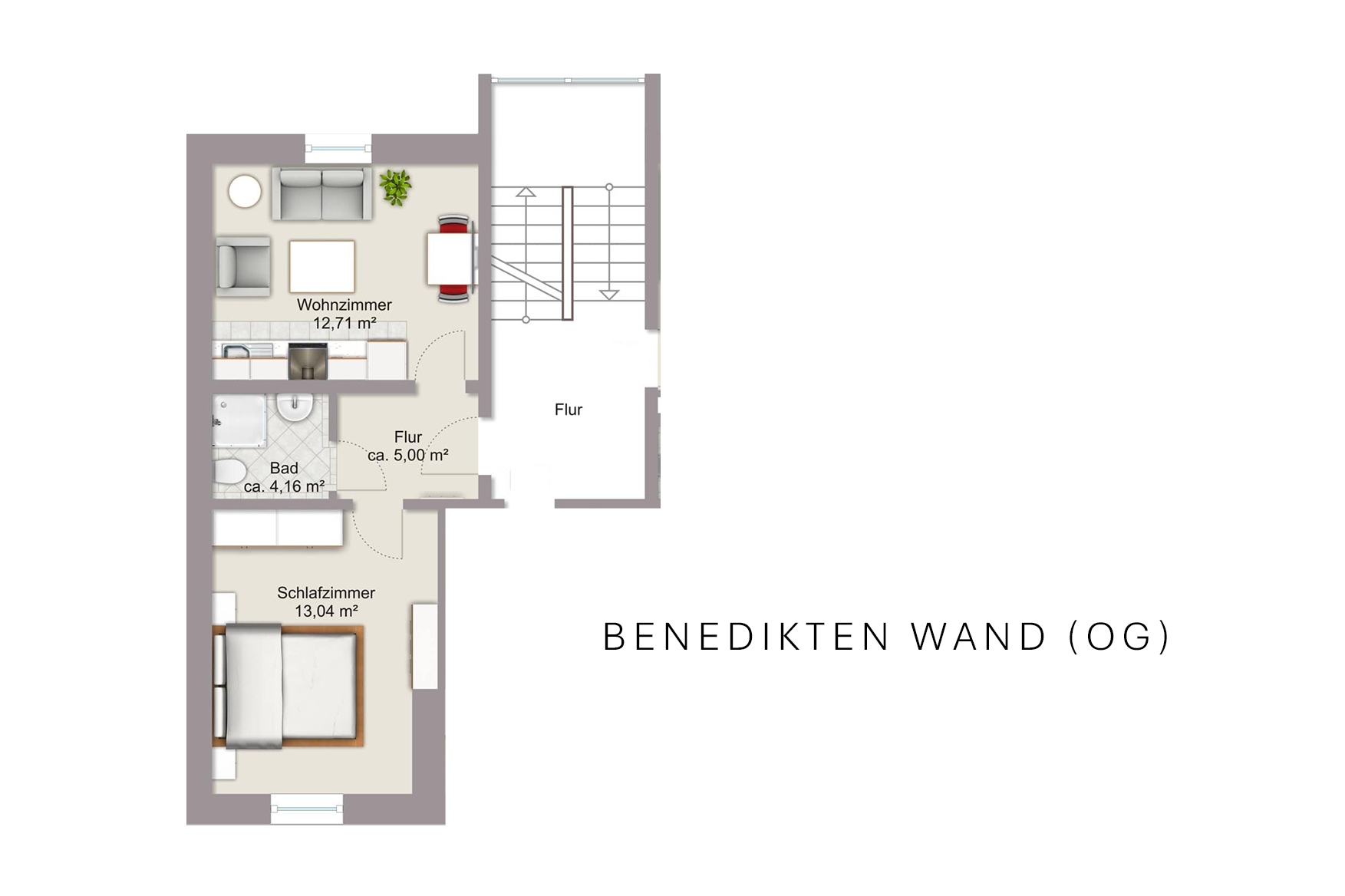 Grundriss Ferienwohnung Benediktenwand