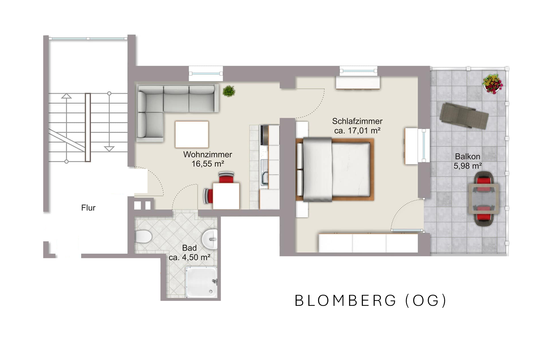 Grundriss Ferienwohnung Blomberg