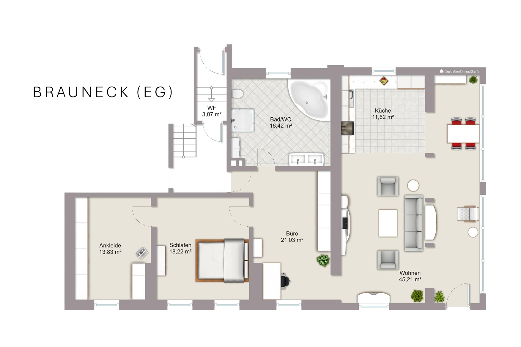 Grundriss Ferienwohnung Brauneck