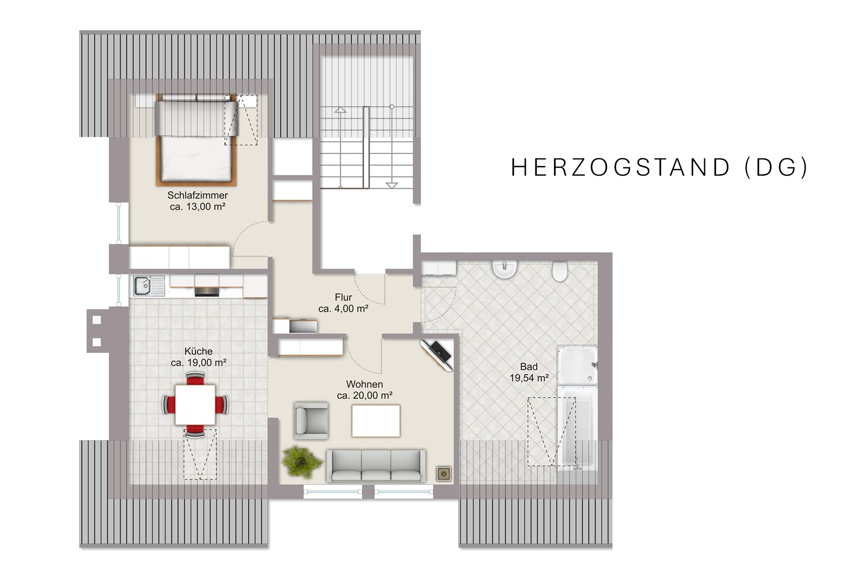 Grundriss Ferienwohnung Herzogstand
