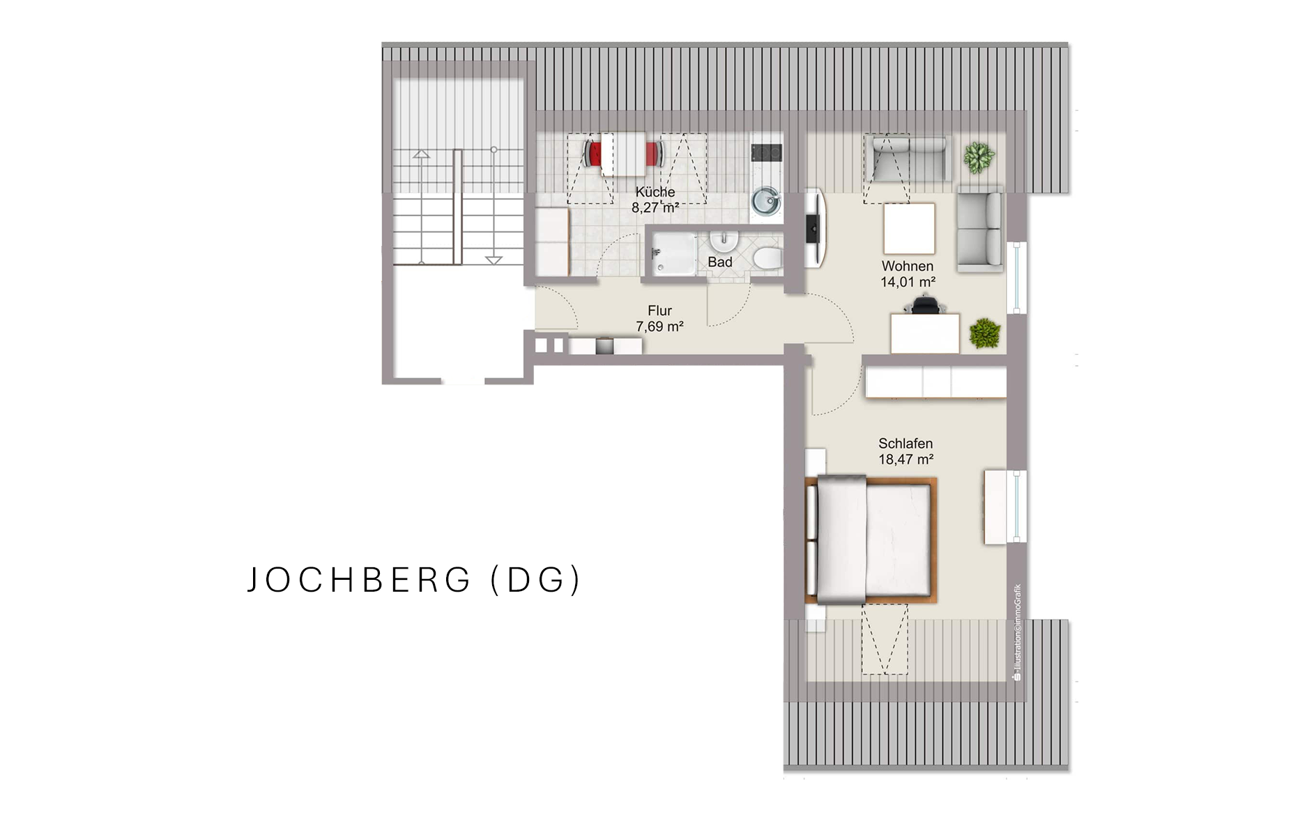 Grundriss Ferienwohnung Jochberg